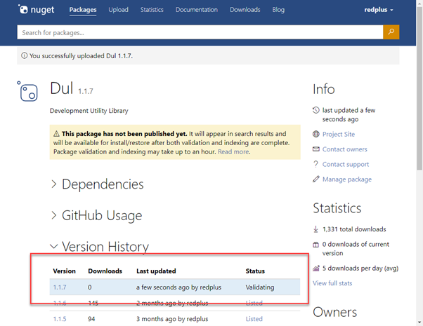 NuGet 사이트에 등록된 나만의 라이브러리