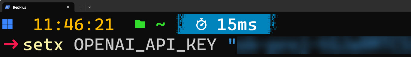 Setx Open AI API Key