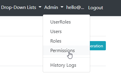 Permissoin Menu